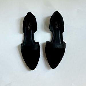 Charlotte Russe Black Pointed Flats Size 8